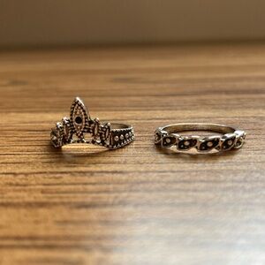 $1 EACH (Sz 4.5) Silvertone Costume Jewelry Rings (BUNDLE ONLY)